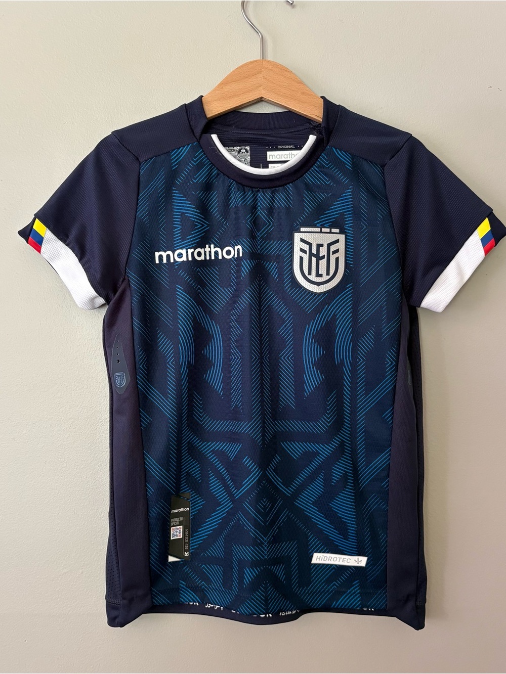 The Marathon Clothing Navy & Teal Kids Soccer Jersey